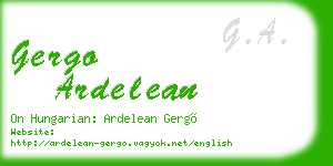 gergo ardelean business card